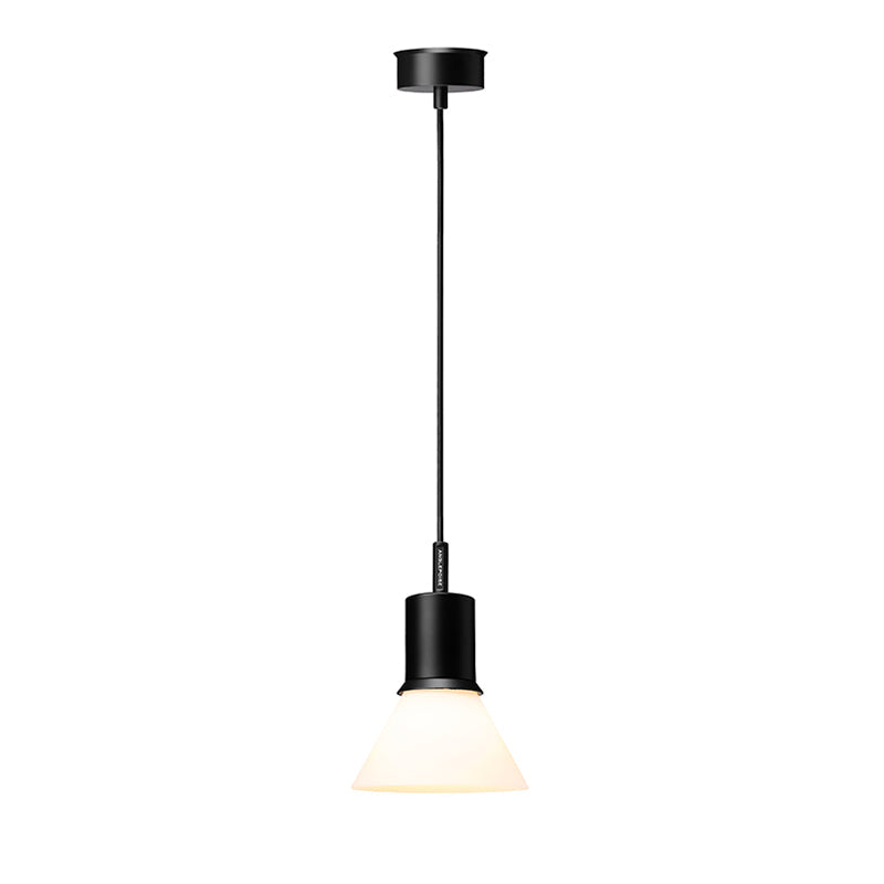 Anglepoise Type 80 Pendant Light Matte Black Opal Glass