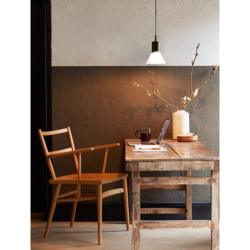 Anglepoise Type 80 Pendant Light Matte Black Opal Glass