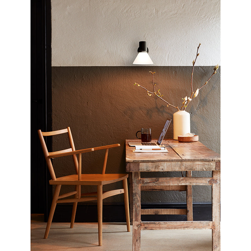 Anglepoise Type 80 W4 Wall Light Matte Black Opal Glass