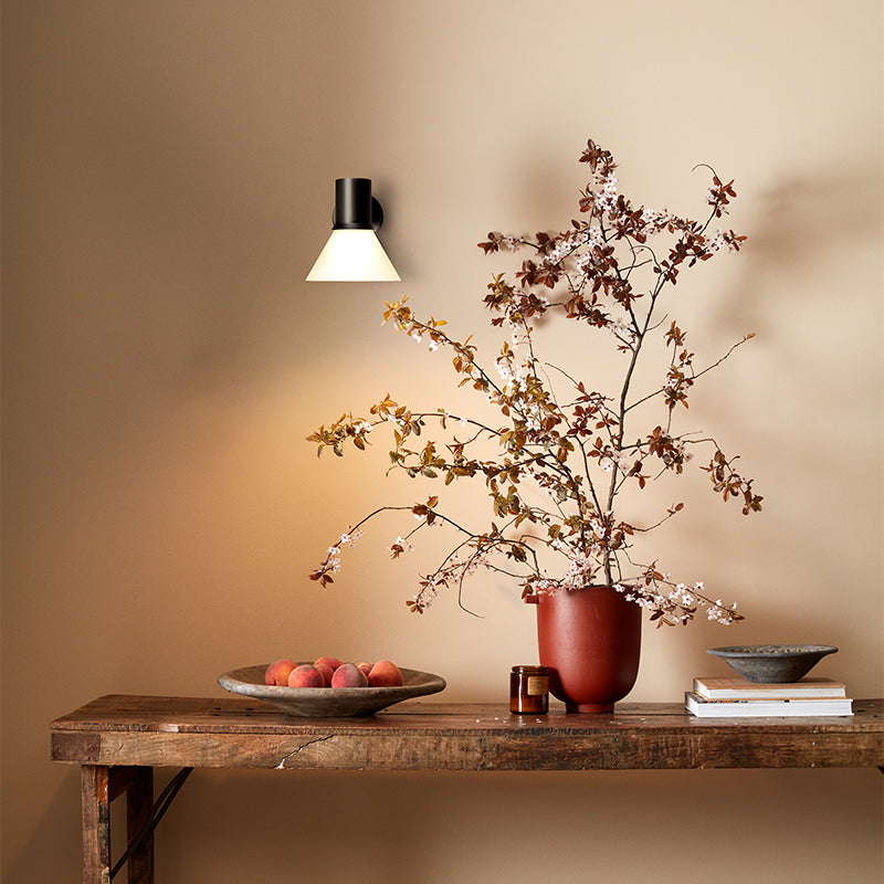 Anglepoise Type 80 W4 Wall Light Matte Black Opal Glass