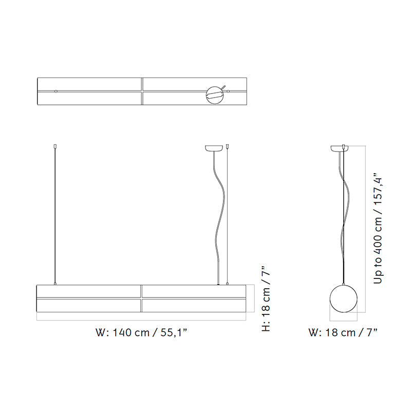 Audo Hashira Linear Pendant Light