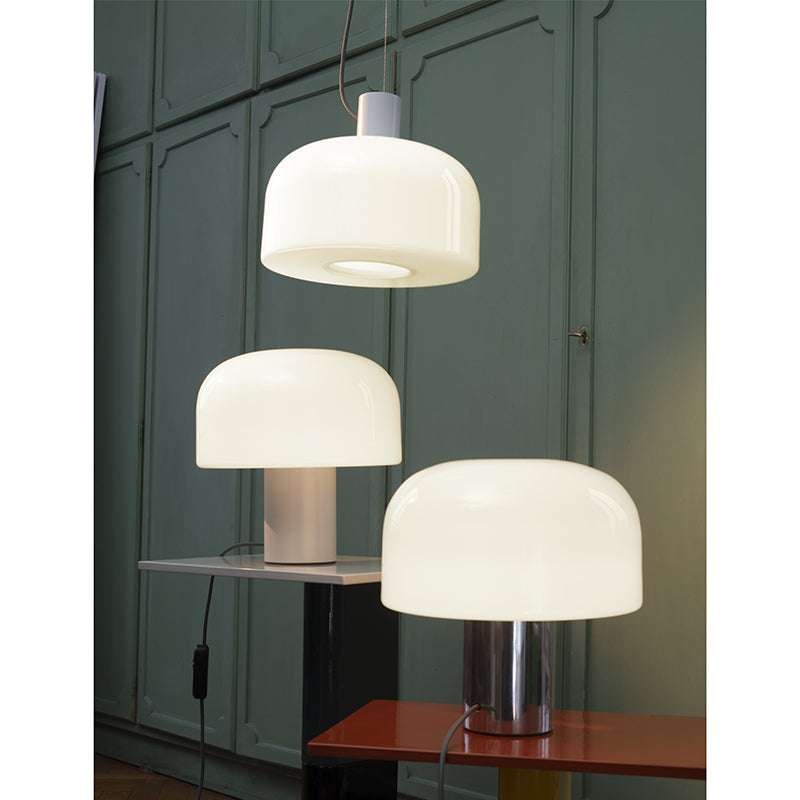 Flos Bellhop Glass S2 Pendant Light White Display