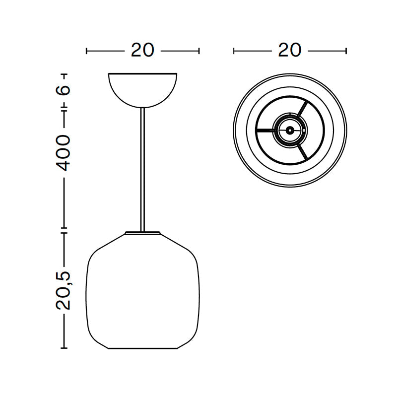 Hay Buoy Glass Pendant Light 200