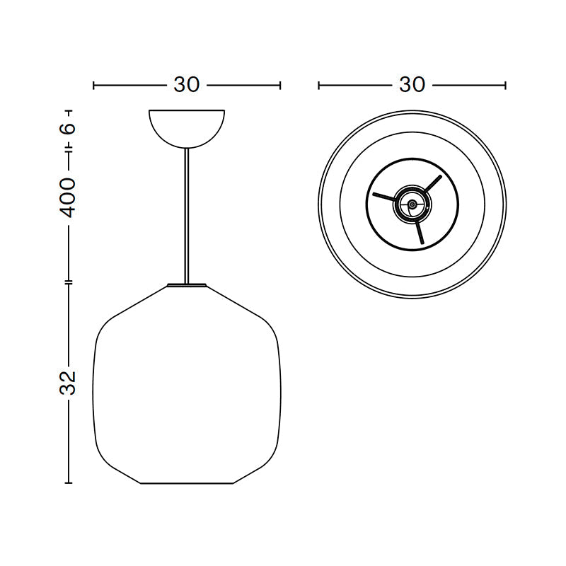 Hay Buoy Glass Pendant Light 300