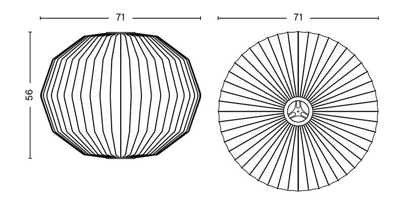 Hay George Nelson Angled Sphere Bubble Pendant Light