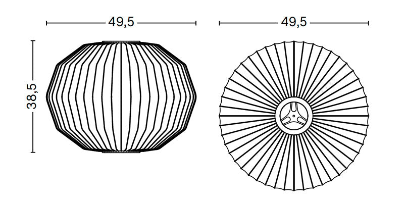 Hay George Nelson Angled Sphere Bubble Pendant Light