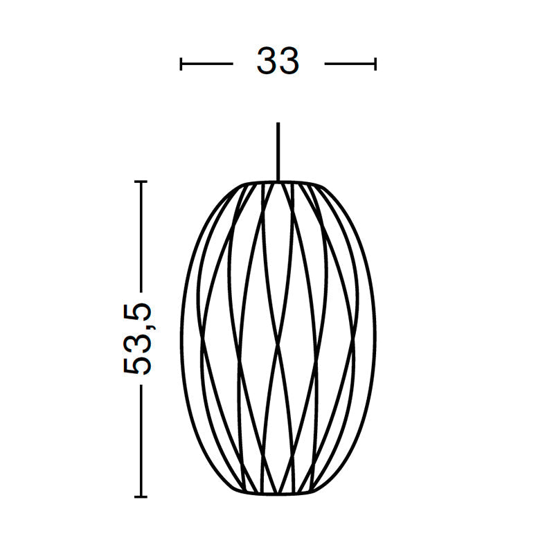 Hay George Nelson Bubble Cigar Criss Cross Pendant Light