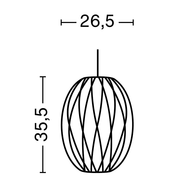 Hay George Nelson Bubble Cigar Criss Cross Pendant Light