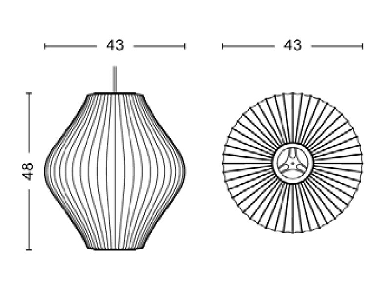Hay George Nelson Bubble Pear Pendant Light