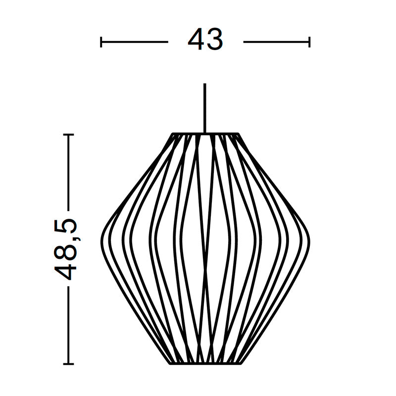 Hay George Nelson Bubble Pear Criss Cross Pendant Light
