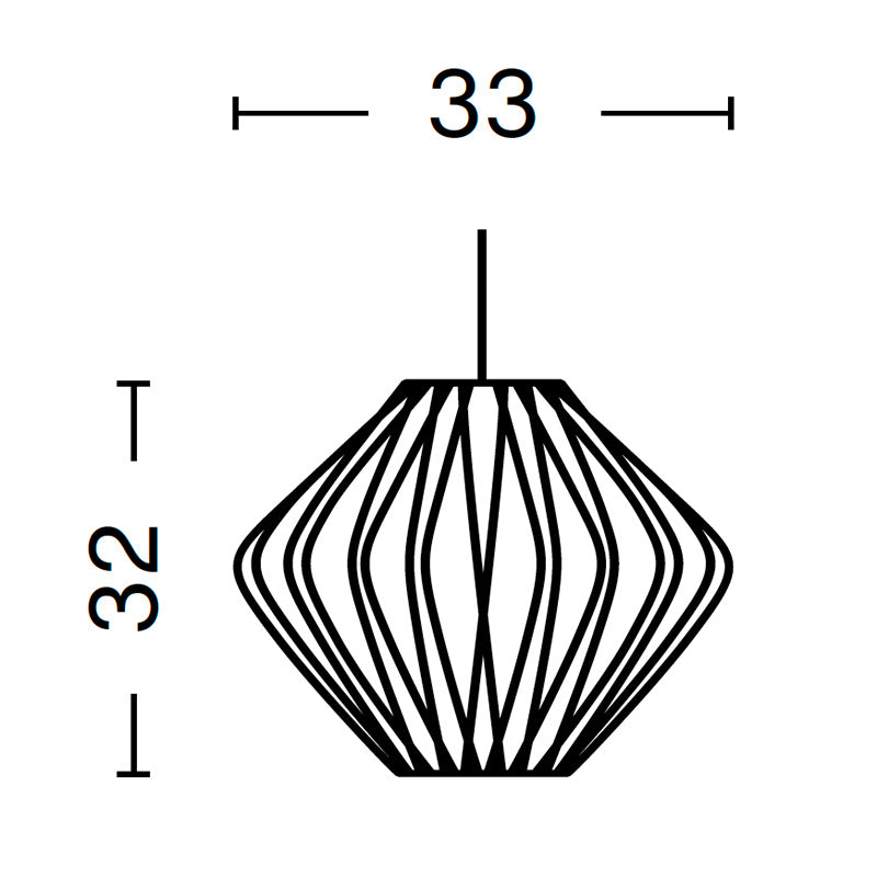 Hay George Nelson Bubble Pear Criss Cross Pendant Light