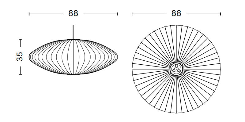 Hay George Nelson Bubble Saucer Pendant Light