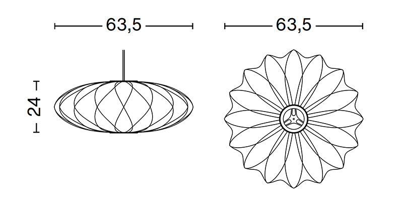Hay George Nelson Bubble Saucer Criss Cross Pendant Light