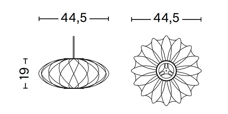 Hay George Nelson Bubble Saucer Criss Cross Pendant Light