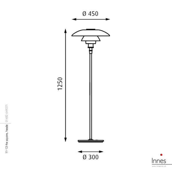 Louis Poulsen PH 4½-3½ Glass Floor Lamp