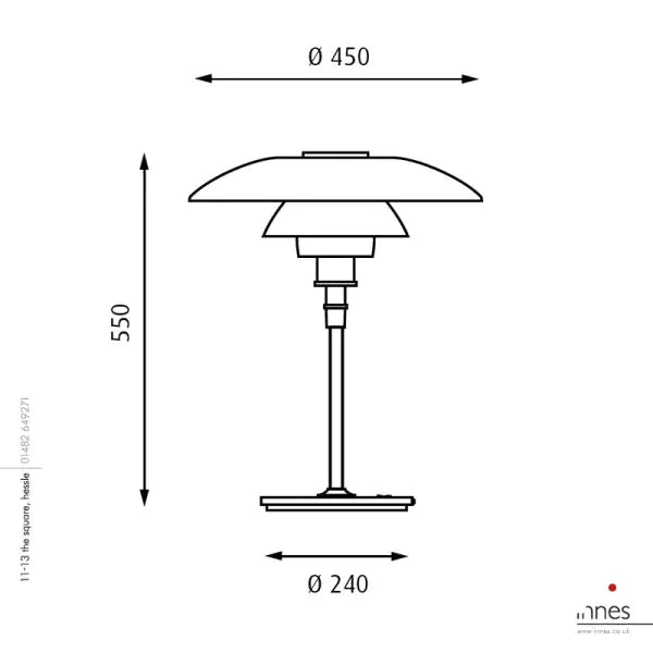 Louis Poulsen PH 4½-3½ Glass Table Lamp