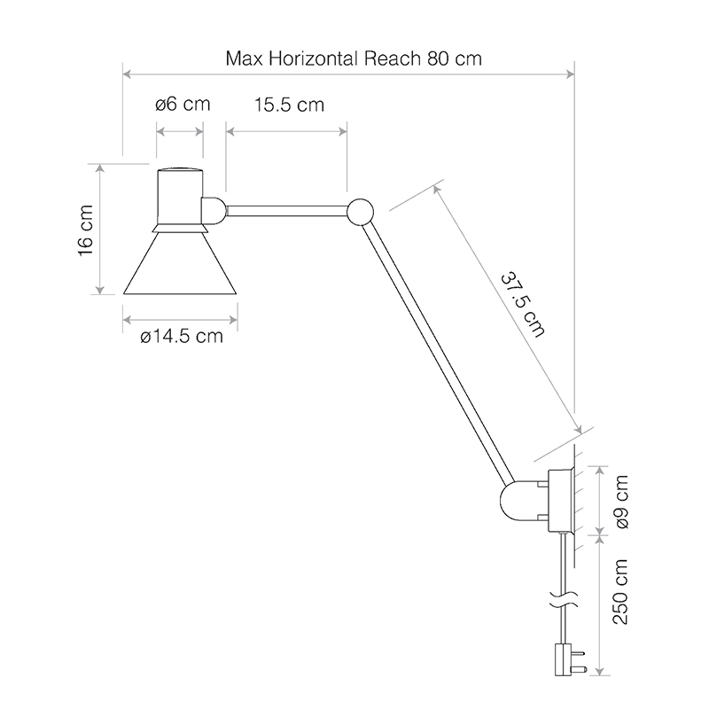 Anglepoise Type 80 W3 Wall Light