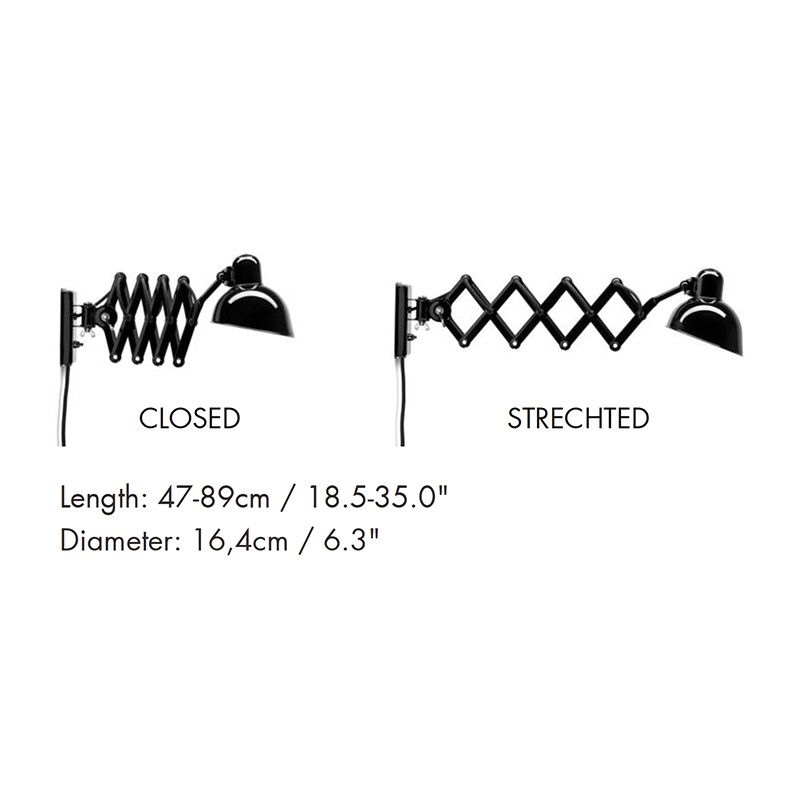 Kaiser idell Scissor Wall Lamp 6718-W