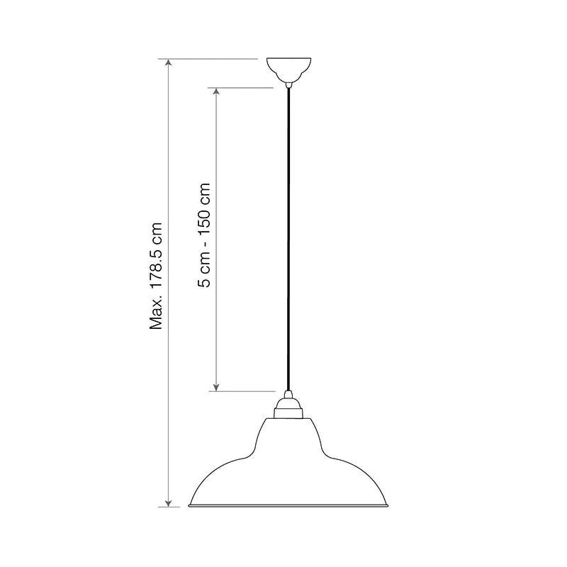 Anglepoise Original 1227 Midi Wide Brass Pendant Light
