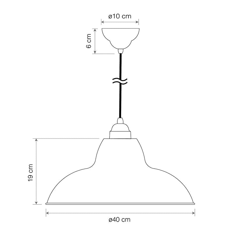 Anglepoise Original 1227 Midi Wide Brass Pendant Light