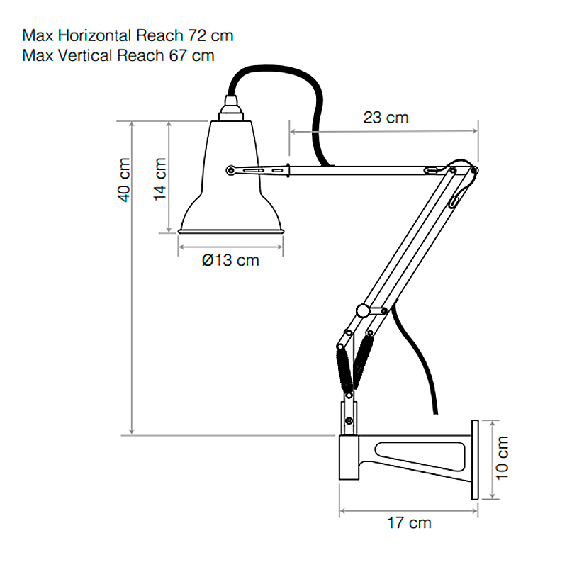 Anglepoise Original 1227 Mini Wall Mounted Lamp